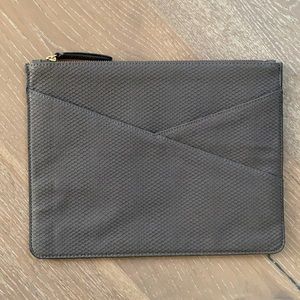 Banana Republic Oversize Snake Grain Envelope Zippered Clutch